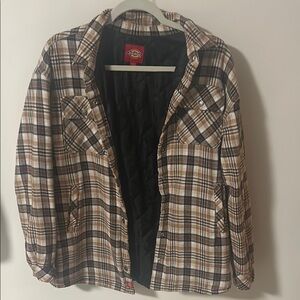 Dickies Brown Plaid Shirt Jacket
